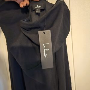 Lulus Black asymmetrical mermaid maxi dress. Size medium. Brand new with tag